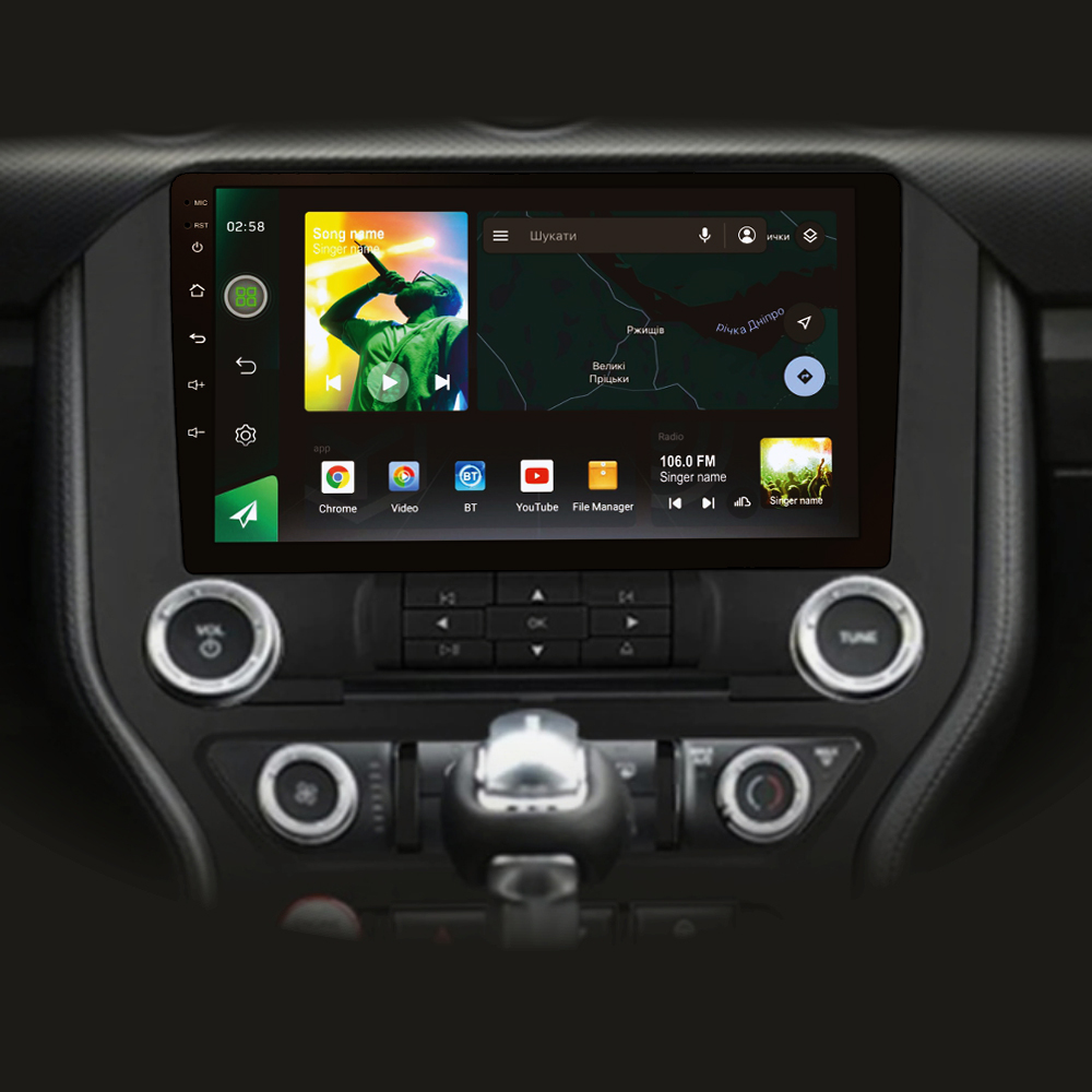 Штатна магнітола SIGMA X9464 ANDROID 10 4+64 Gb 4G DSP Ford Mustang VI S550 (F1) 2014-2021 9" (L1)