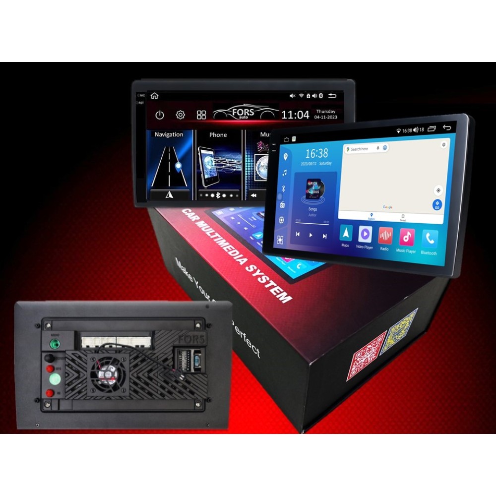 Штатна магнітола FORS.auto FS 2 PRO для Toyota Yaris/Vitz/Platz (2+32Gb, 9", silver) 2005-2011