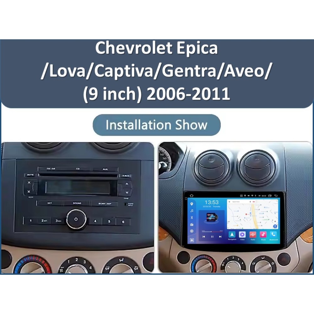 Штатна магнітола FORS.auto FS 4 PRO для Chevrolet Epica/Lova/Captiva/Gentra/Aveo (4+64Gb, 9") 2006-2011