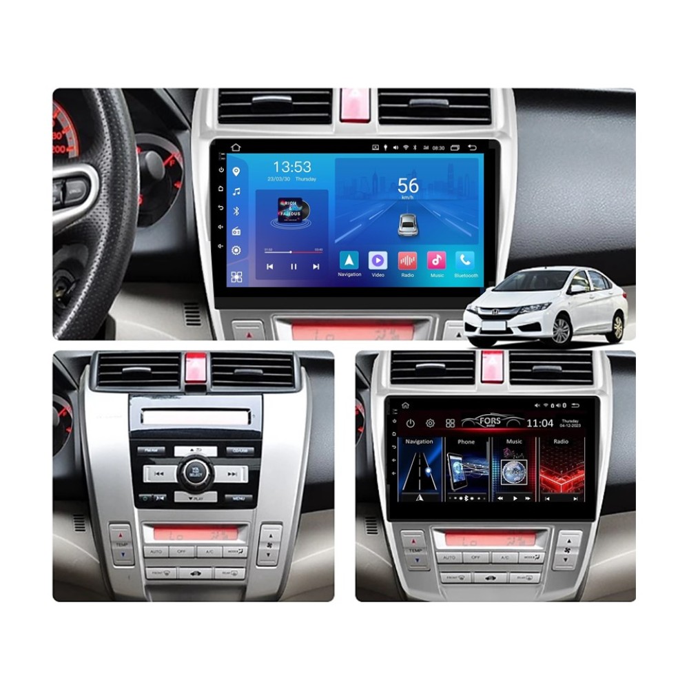 Штатна магнітола FORS.auto FS 1 LITE для Honda City (1+32Gb, 10", Auto AC) 2008-2011