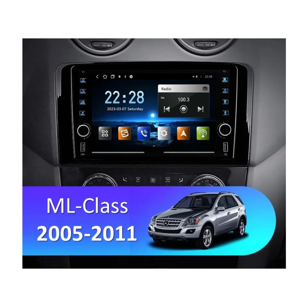 Штатна магнітола FORS.auto K200 для Mercedes-Benz ML-Class W164 (2+32Gb, 8") 2006-2011
