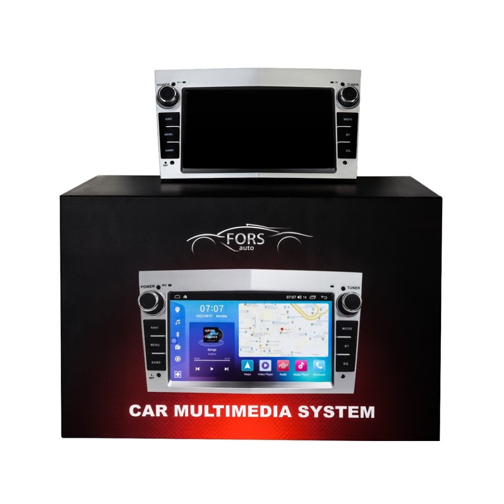 Штатна магнітола FORS.auto FS 2 PRO для Opel Astra/Vectra/Zafira/Corsa (7", 2+32Gb, Silver) 1998-2009