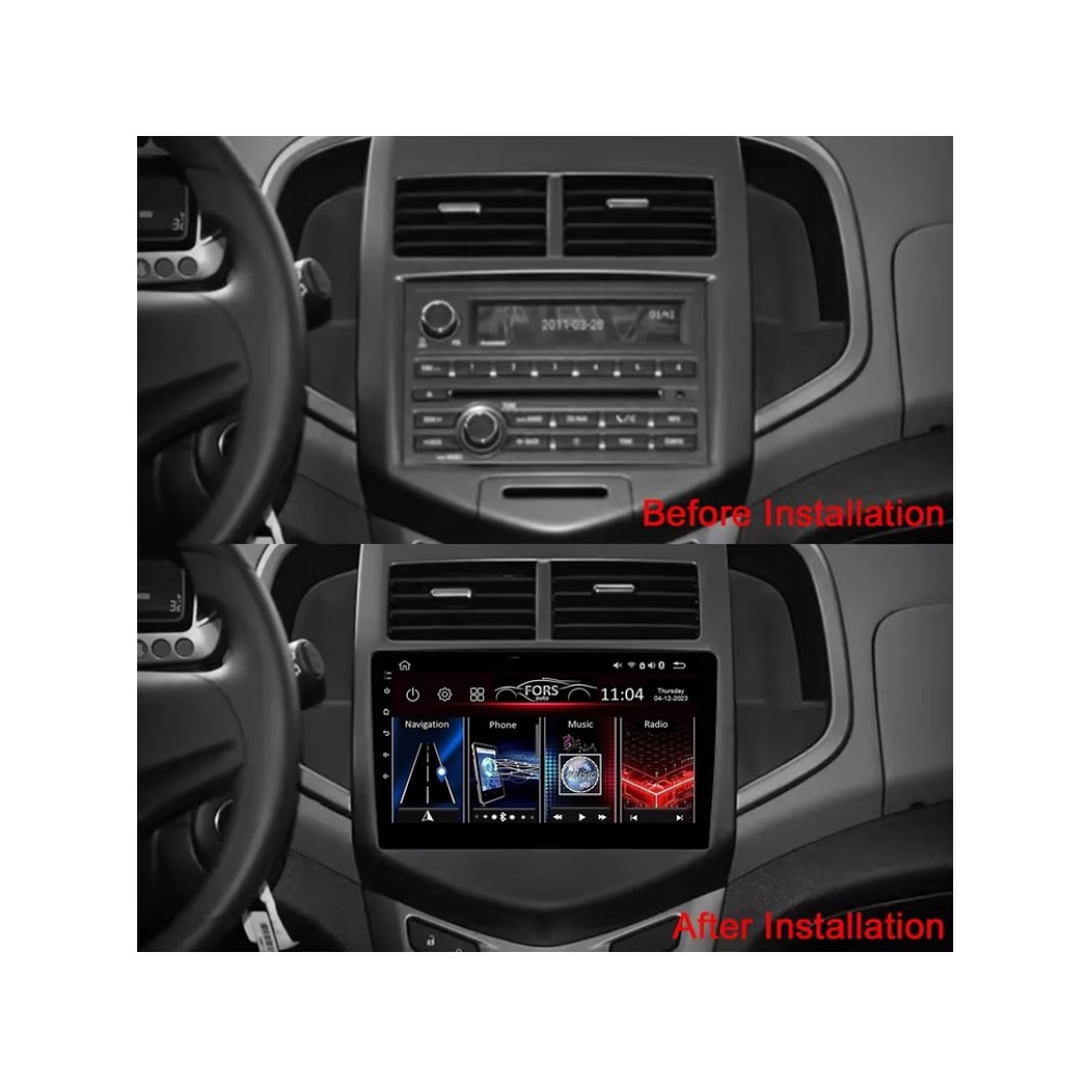 Штатна магнітола FORS.auto М300 для Chevrolet Aveo (3+32Gb, 9") 2011-2015