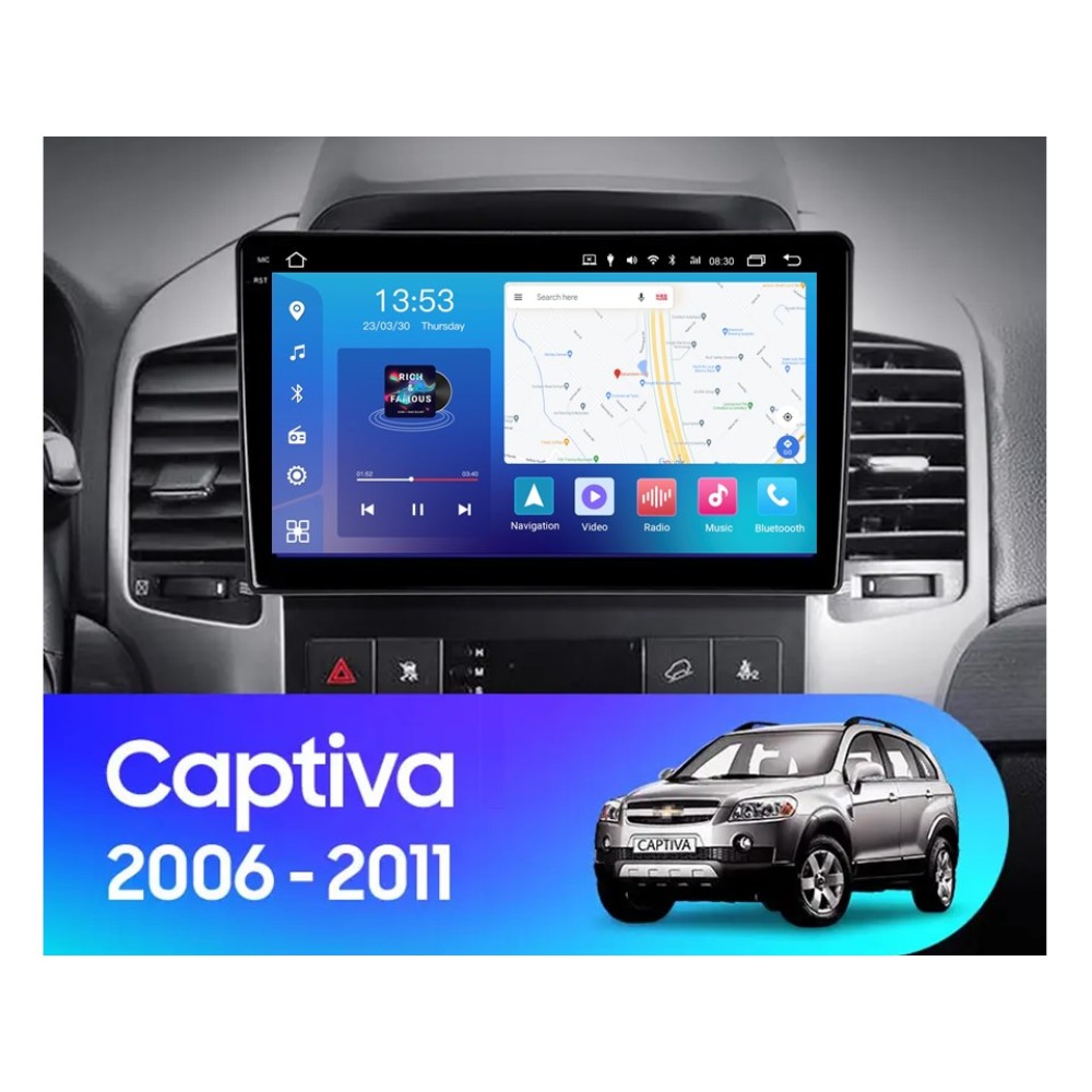 Штатна магнітола FORS.auto FS 6 MAX для Chevrolet Captiva (6+128Gb, 9") 2006-2011