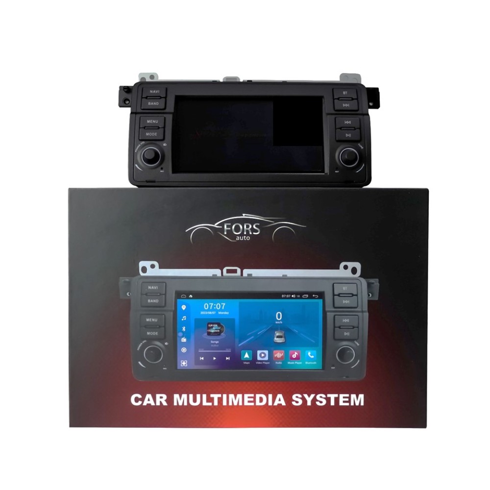 Штатна магнітола FORS.auto FS 2 ULTRA для BMW E46 (2+32Gb, 7", CarPlay) 1998-2005