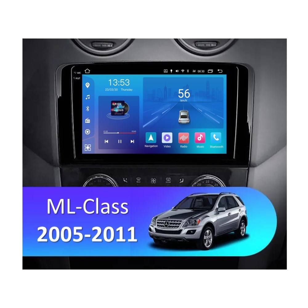Штатна магнітола FORS.auto FS 2 ULTRA для Mercedes-Benz ML-Class W164 (2+32Gb, 9") 2006-2011