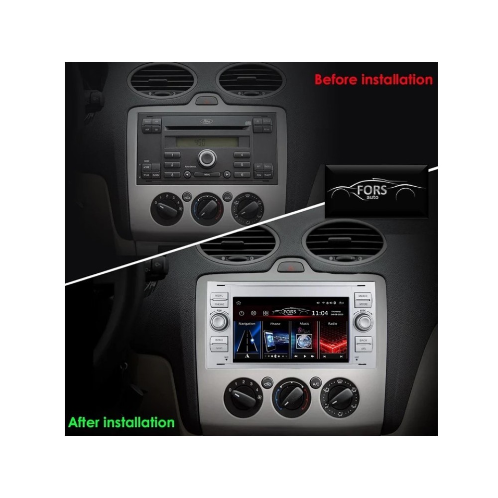 Штатна магнітола FORS.auto FS 2 ULTRA-FDSK Ford Focus/Mondeo/S-Max/C-Max/Kuga/Fiesta/Fusion (2+32Gb, 7", silver) 2005-2011