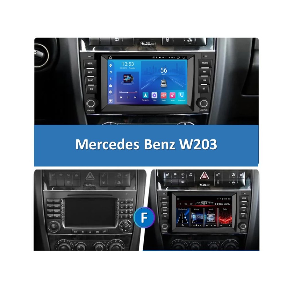 Штатна магнітола FORS.auto FS 2 ULTRA Mercedes-Benz W203 (7", 2+32Gb, CarPlay) 2005-2006