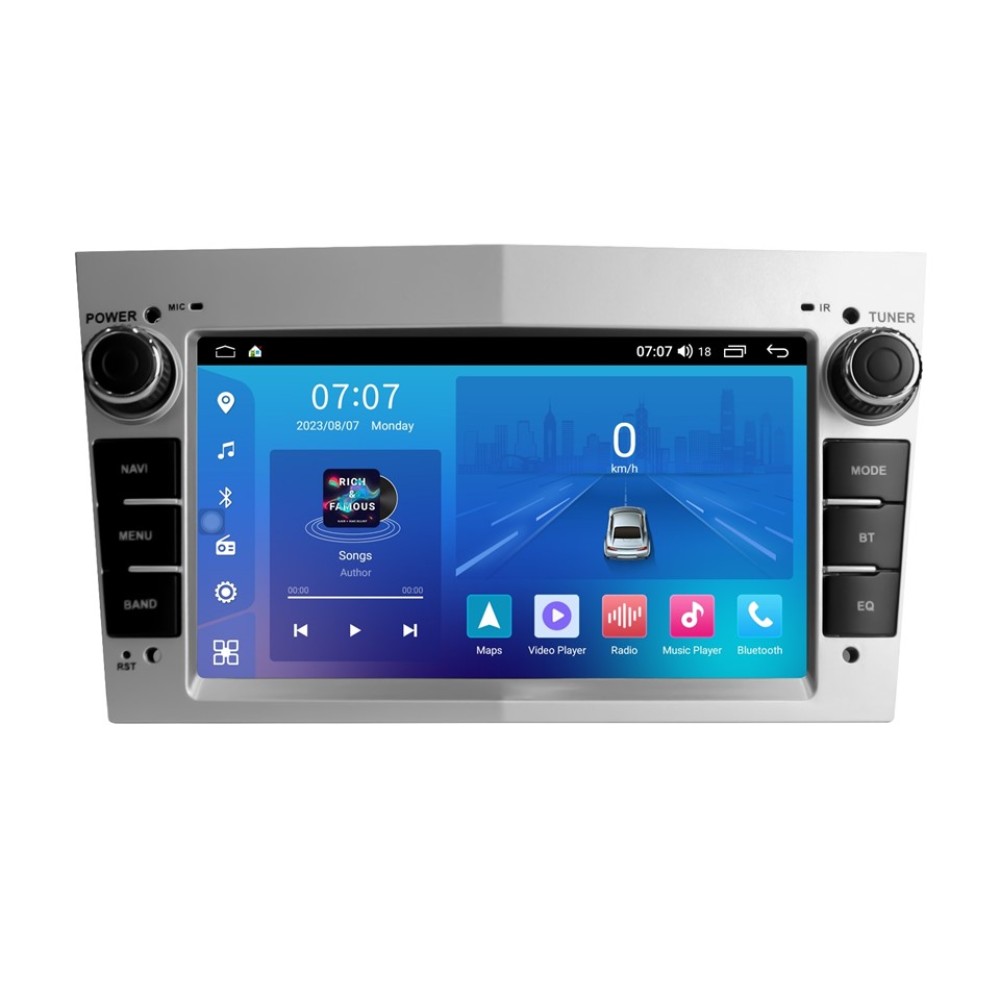 Штатна магнітола FORS.auto 2 ULTRA-OP-S Opel Astra/Vectra/Zafira/Corsa (7", 2+32Gb, Silver) 1998-2009