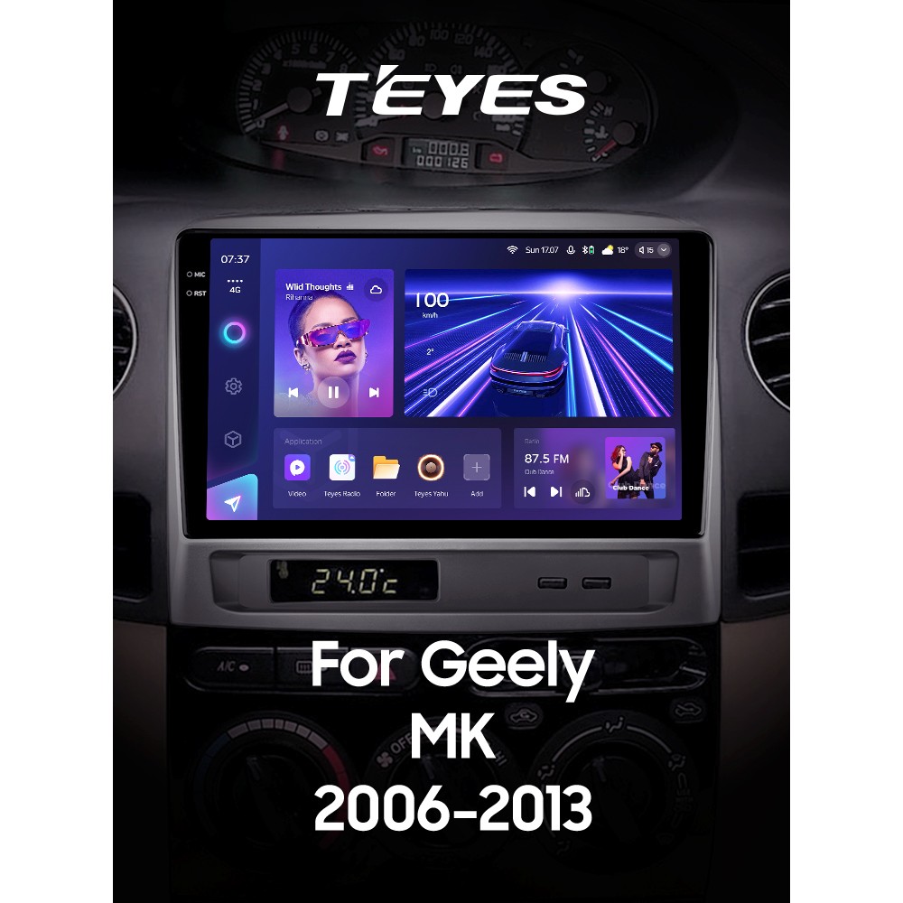 Штатна магнітола Teyes CC3 4+64 Gb Geely MK 1 2006-2013 9" 2k
