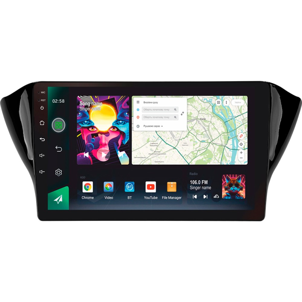 Автомобільна штатна магнітола SIGMA PRO 108128 ANDROID 12 8+128 Gb 4G DSP Geely GS 2016-2020 Emgrand EC7 1 2018-2020 (F2) 10" 2k