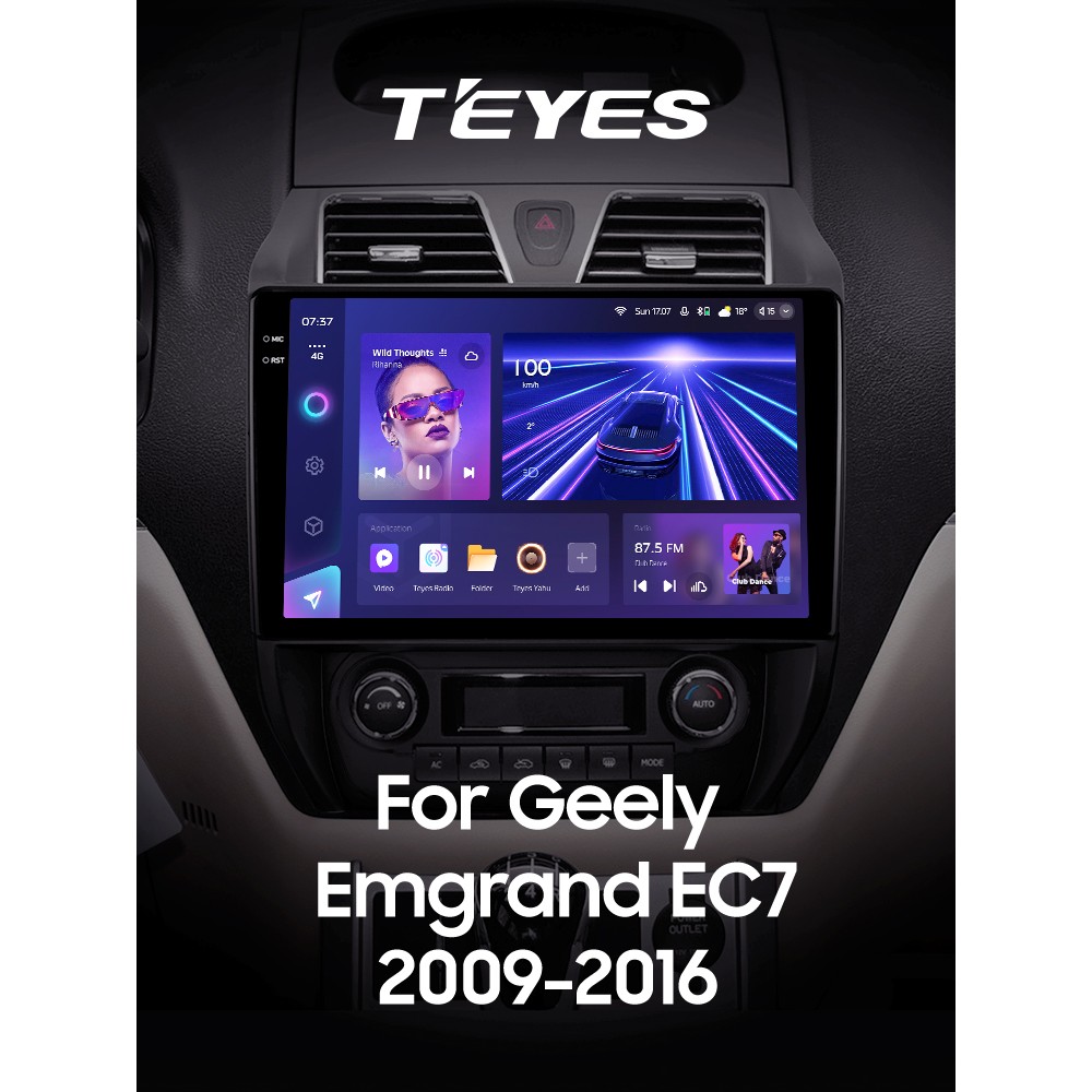 Штатна магнітола Teyes CC3 6+128 Gb Geely Emgrand EC7 1 2009-2016 10" 2k