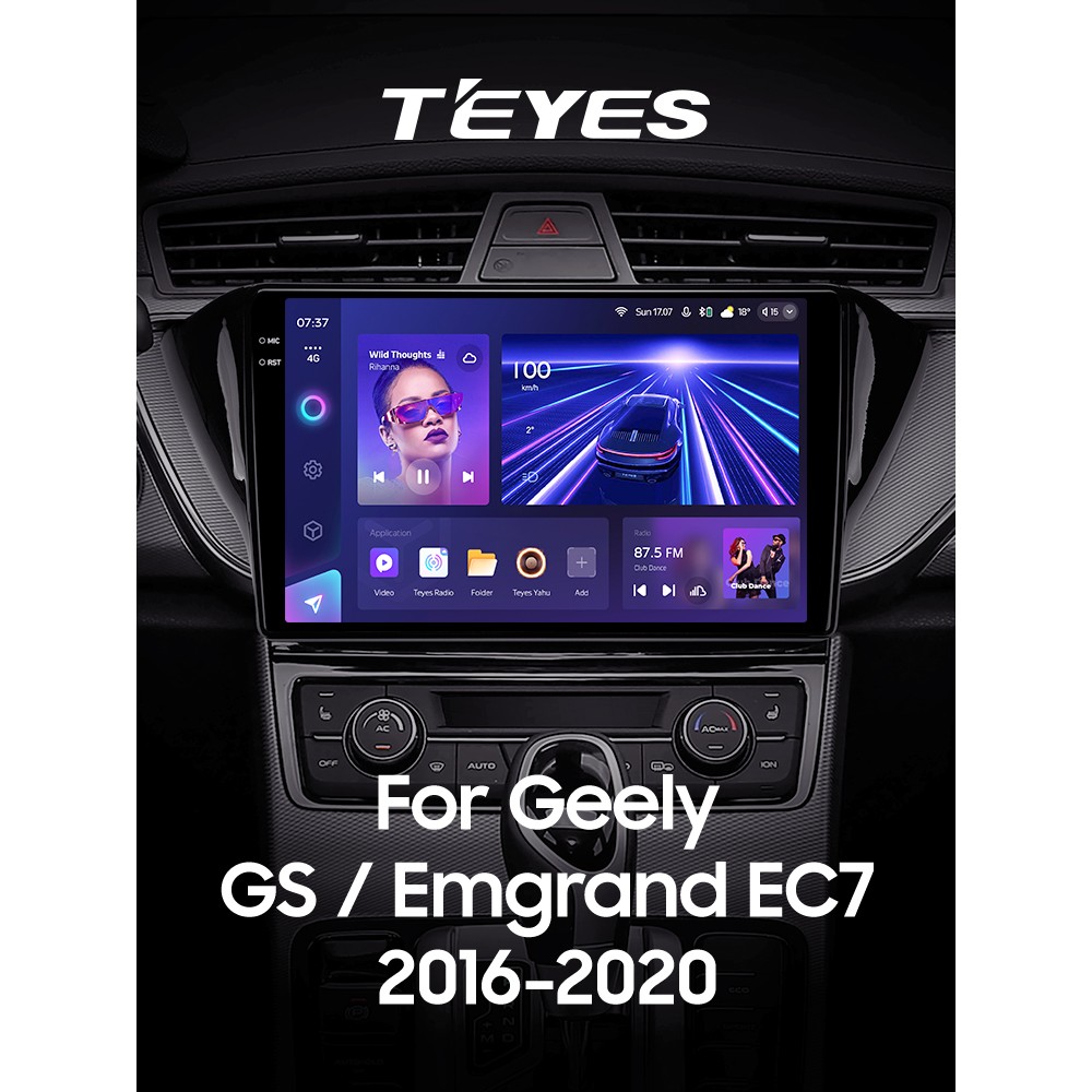 Штатна магнітола Teyes CC3 6+128 Gb Geely GS 2016-2020 Emgrand EC7 1 2018-2020 (F2) 10" 2k