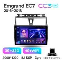 Штатна магнітола Teyes CC3 3+32 Gb Geely Emgrand EC7 1 2016-2018 9" 2k