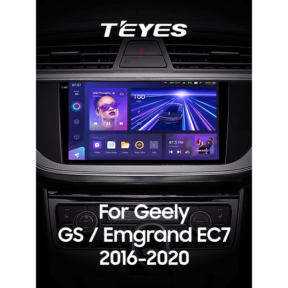 Штатна магнітола Teyes CC3 4+64 Gb Geely GS 2016-2020 Emgrand EC7 1 2018-2020 (F1) 9" 2k
