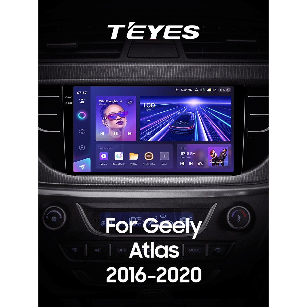 Штатна магнітола Teyes CC3 6+128 Gb Geely Atlas NL-3 2016-2020 9" 2k