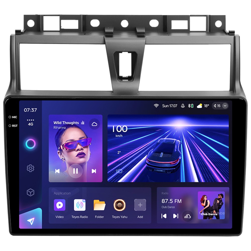 Штатна магнітола Teyes CC3 6+128 Gb з коловим оглядом 360° Geely Emgrand EC7 1 2016-2018 9" 2k