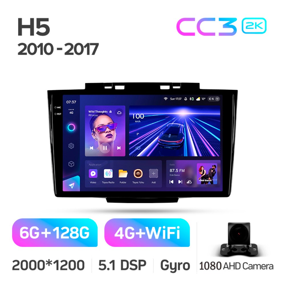 Штатна магнітола Teyes CC3 6+128 Gb Great Wall Hover H5 1 2010-2017 9" 2k