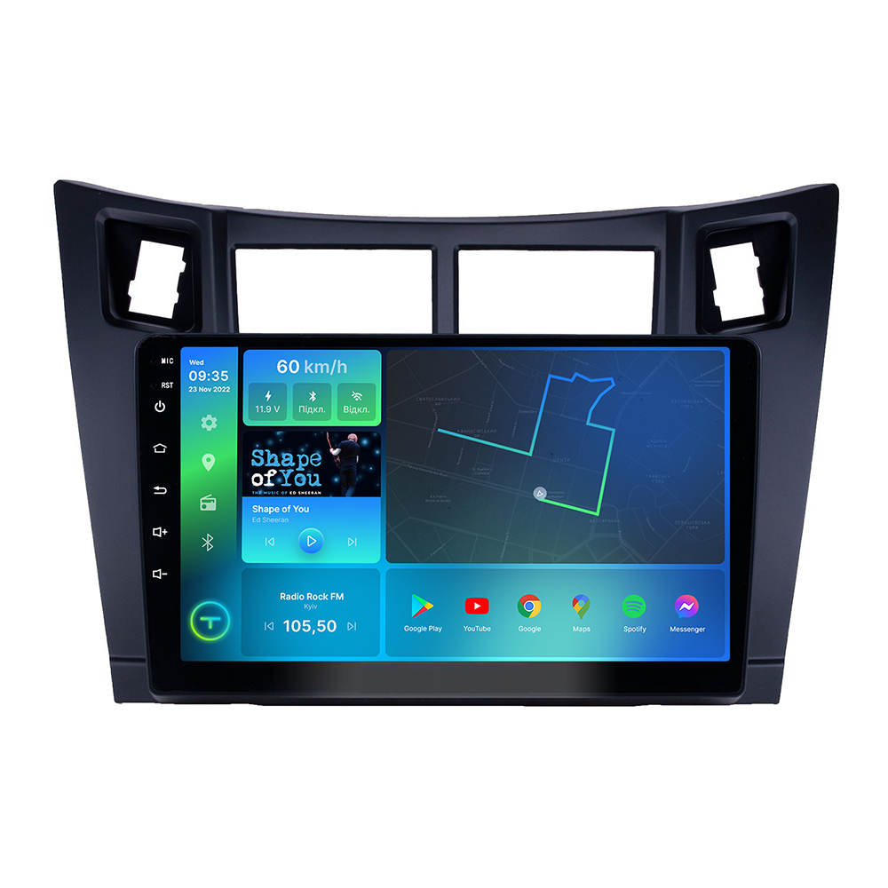 Штатна магнітола Torssen Toyota Yaris Vios 05-11 black F9464 4G Carplay DSP