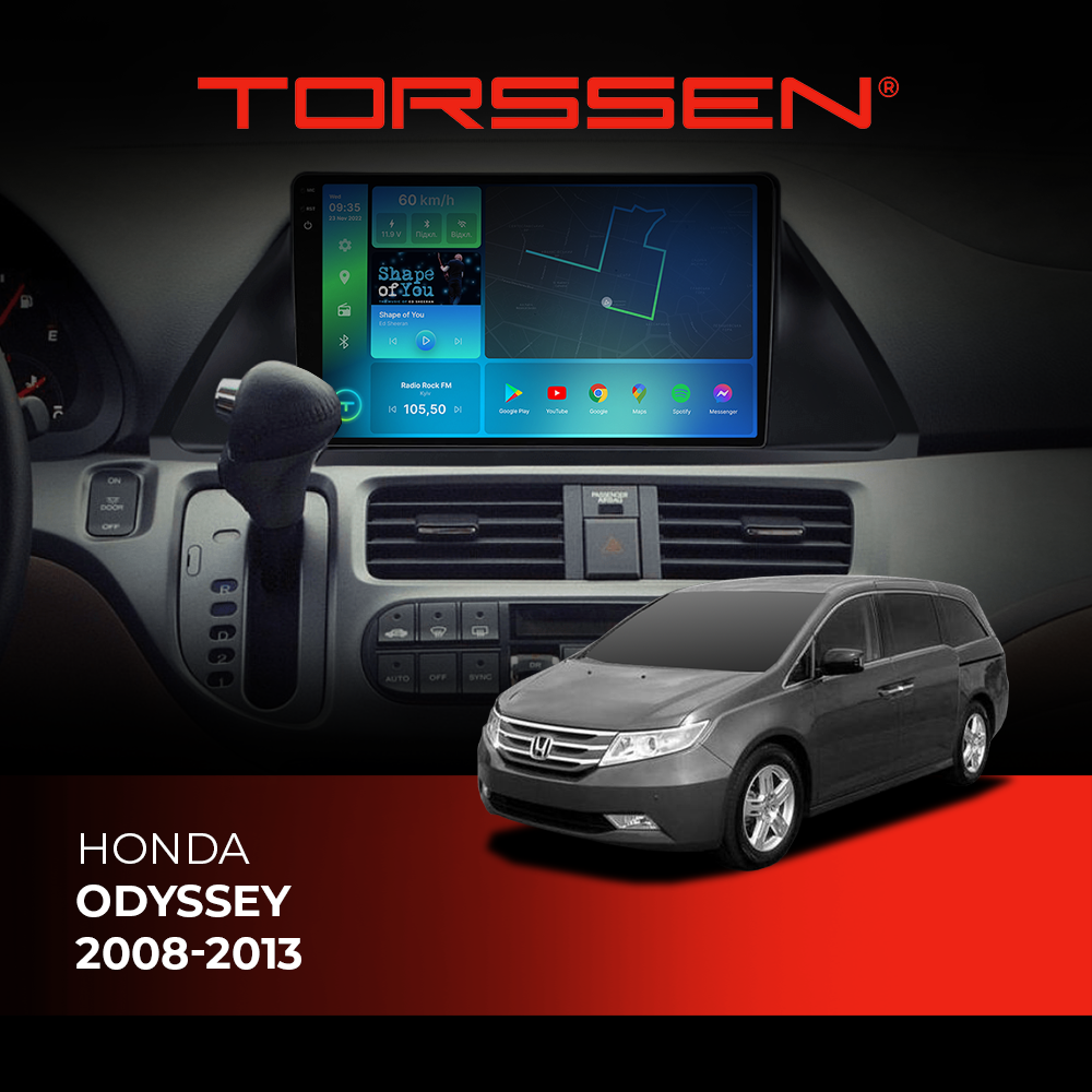 Штатная магнитола 2K Torssen Honda Odyssey 2008-2013 F10432 4G Carplay DSP