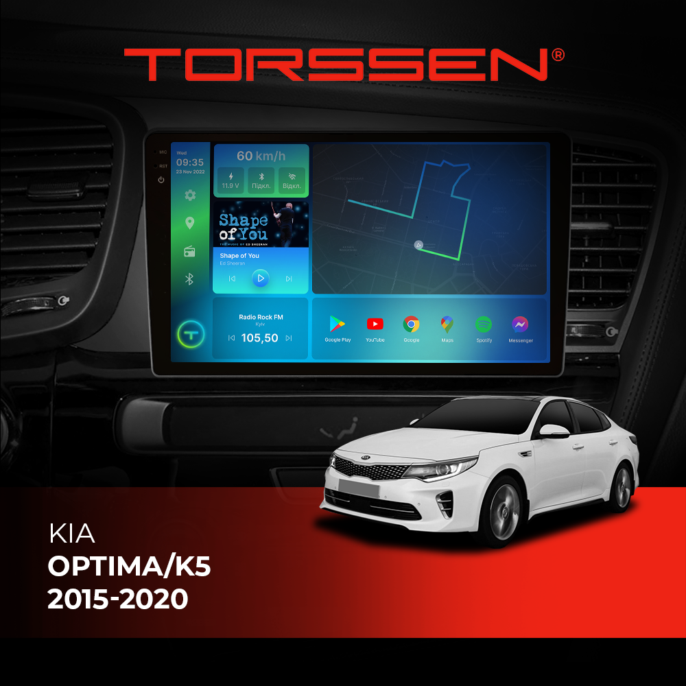 Штатна магнітола Torssen 2K Kia Optima/K5 2011-2015 F9432 4G Carplay DSP
