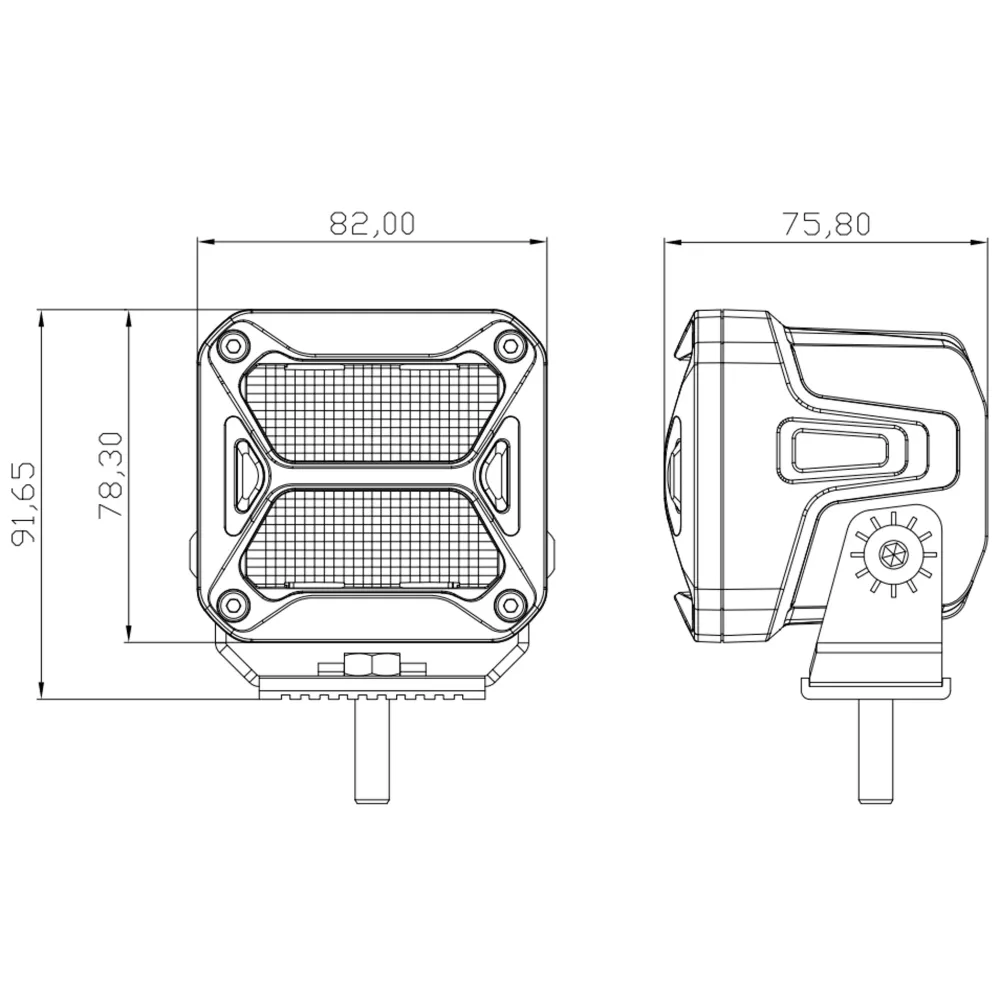 Фара додаткового світла DriveX WL SQ-106 DLX 3" SP+DRL 4L-20W OSR