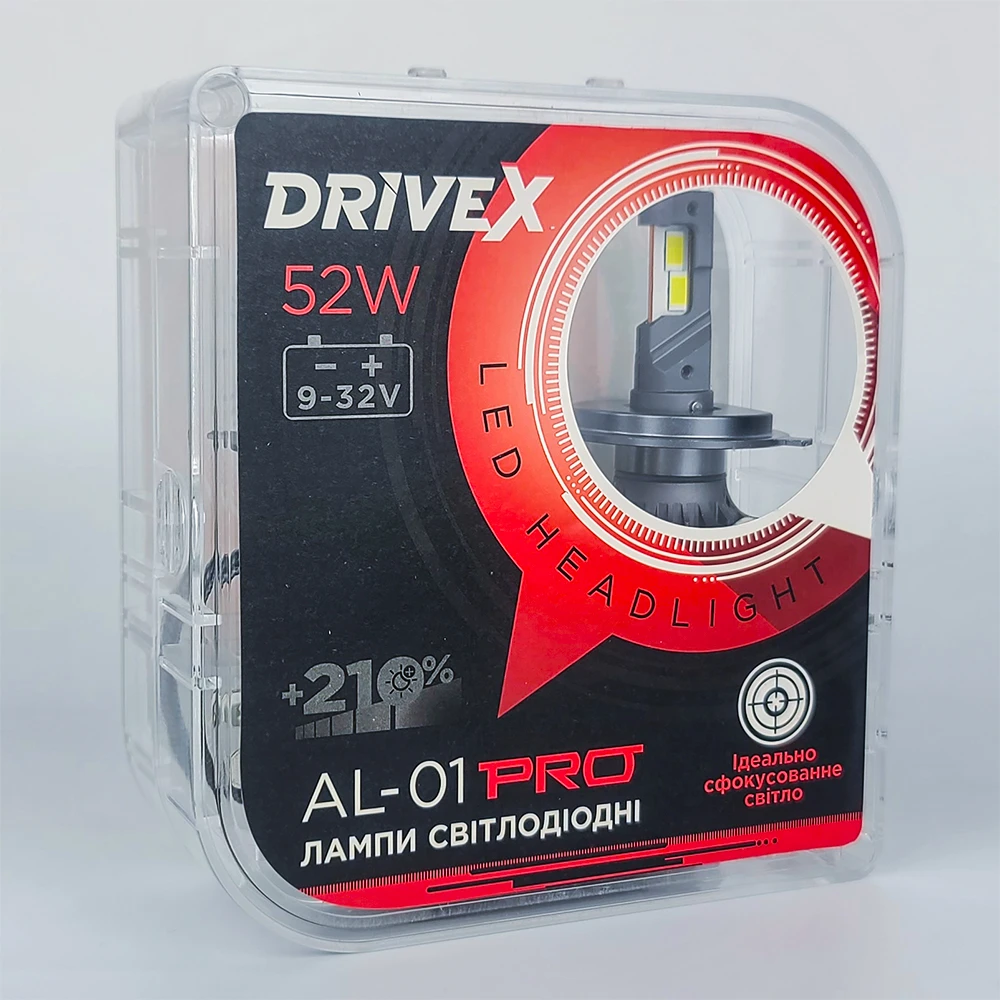 LED лампи автомобільні DriveX AL-01 PRO HB4(9006) 52W CAN 9-32V 6K к-т.