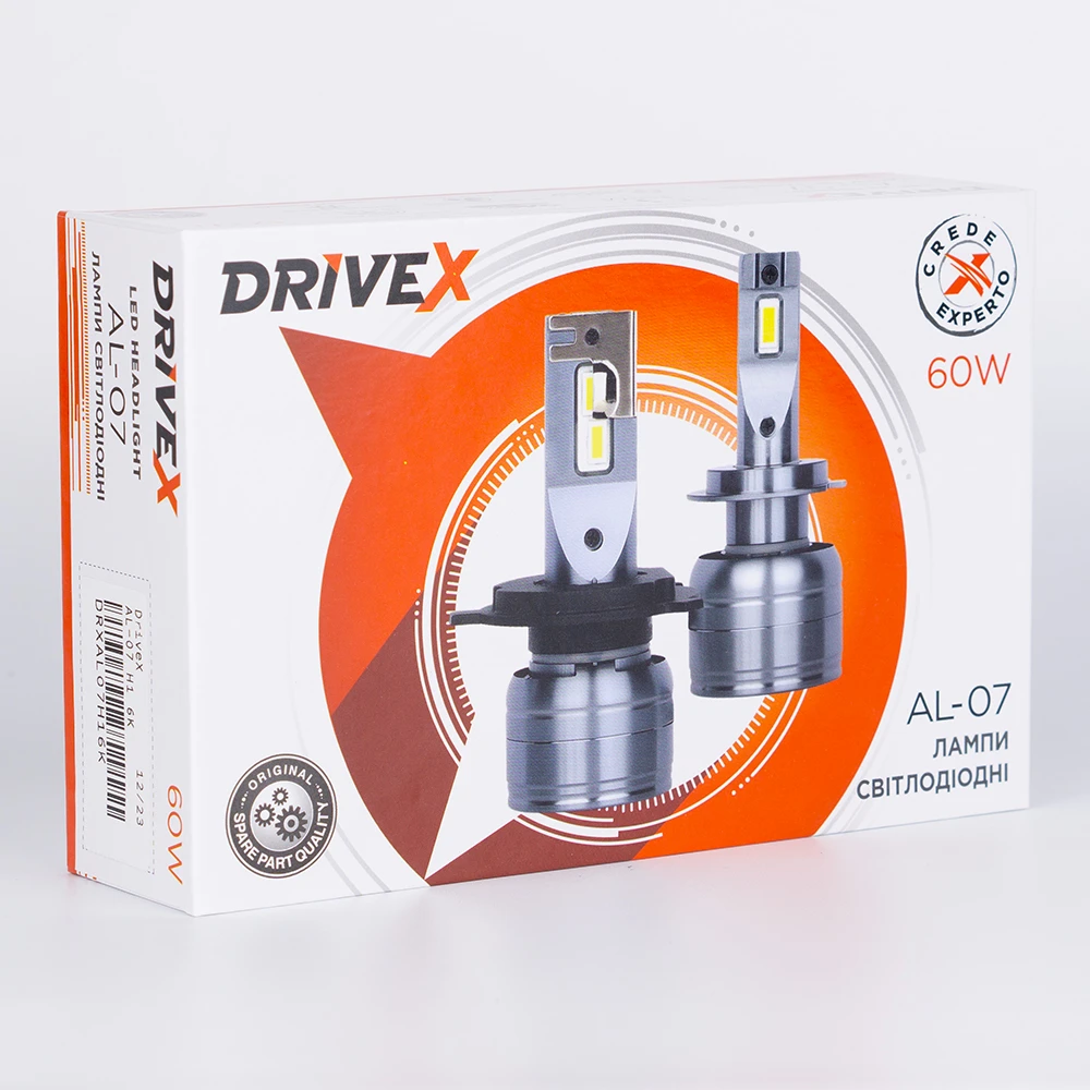 LED лампи автомобільні DriveX AL-07 H7M 6000K LED 60W CAN 12V