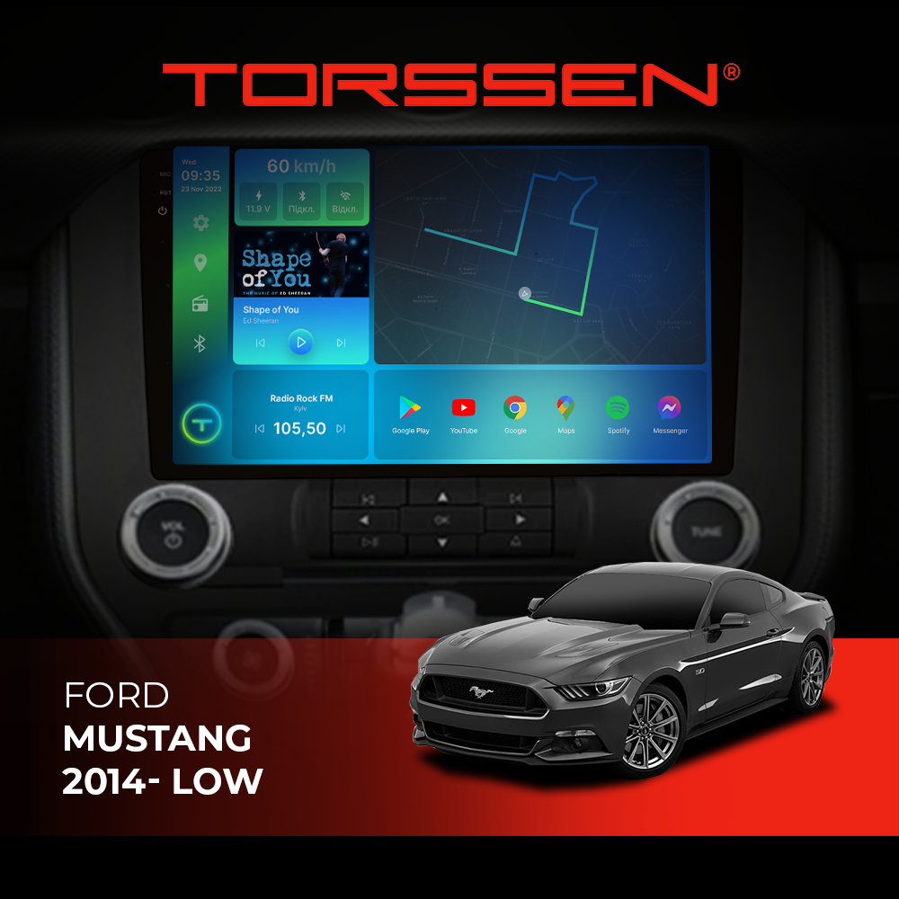 Штатна магнітола Torssen 2K Ford Mustang 2014- low F9432 4G Carplay DSP