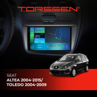 Штатная магнитола Torssen 2K Seat Altea 04-15/Toledo 04-09 F9432 4G Carplay DSP