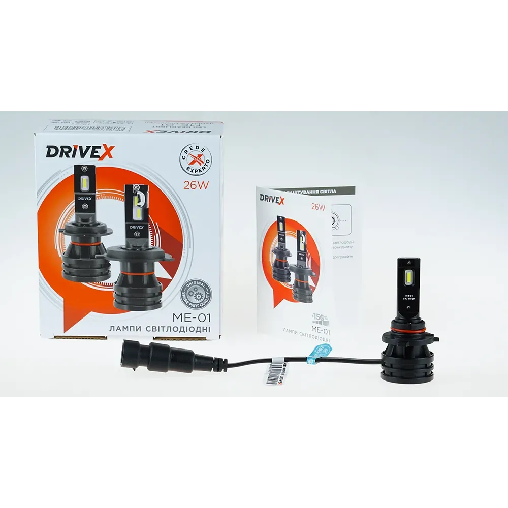 LED лампи автомобільні DriveX ME-01 HB3(9005) 5000K LED 26W 9-32V