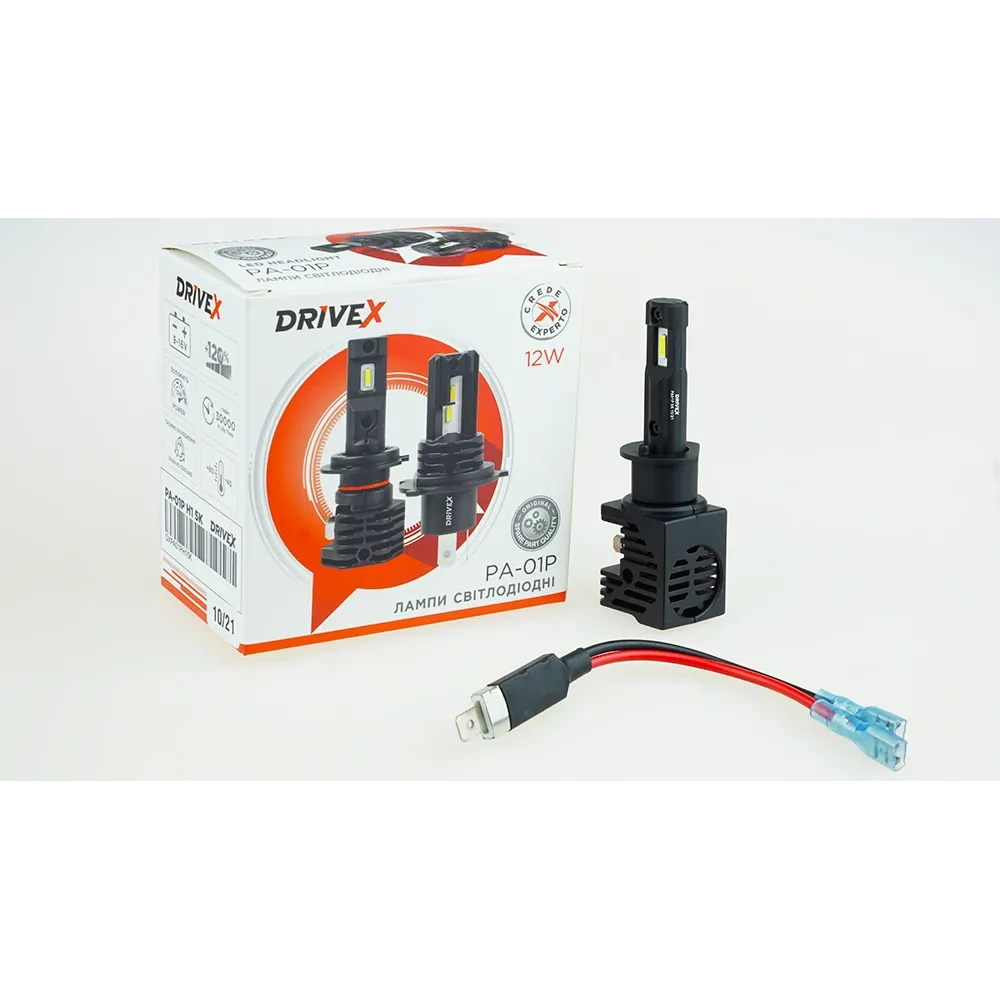 LED лампи автомобільні DriveX PA-01P H1 5000K LED 12W 9-32V
