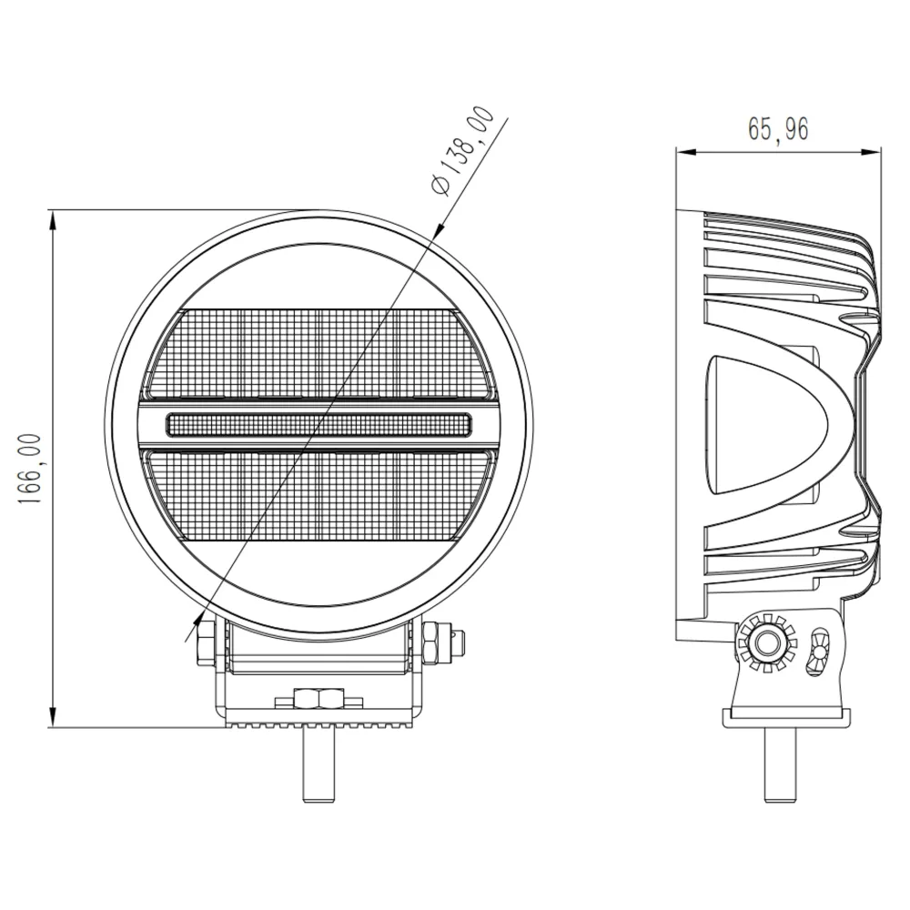 Фара додаткового світла DriveX WL R-110 DLX 5.5" DB+DRL 8L-40W OSR