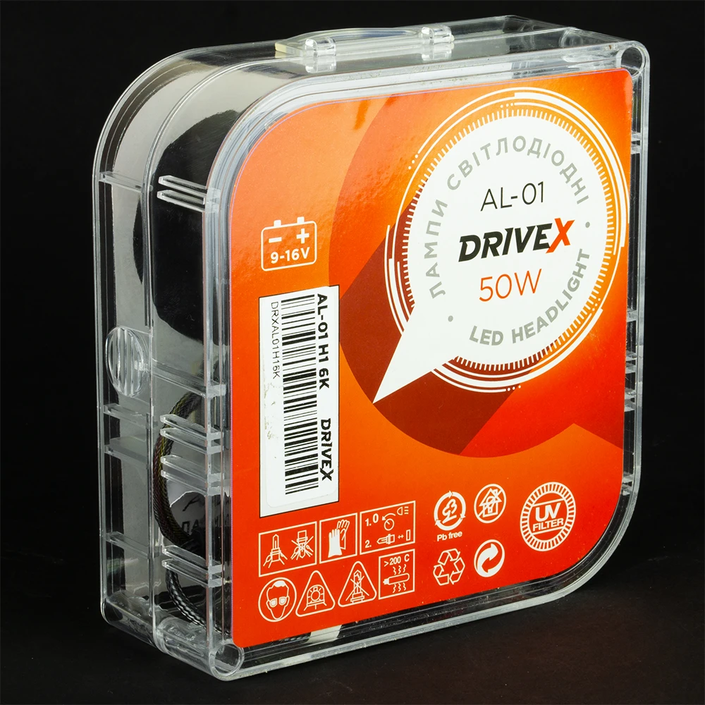 LED лампи автомобільні DriveX AL-01 HB4(9006) 5000K LED 50W CAN 12В