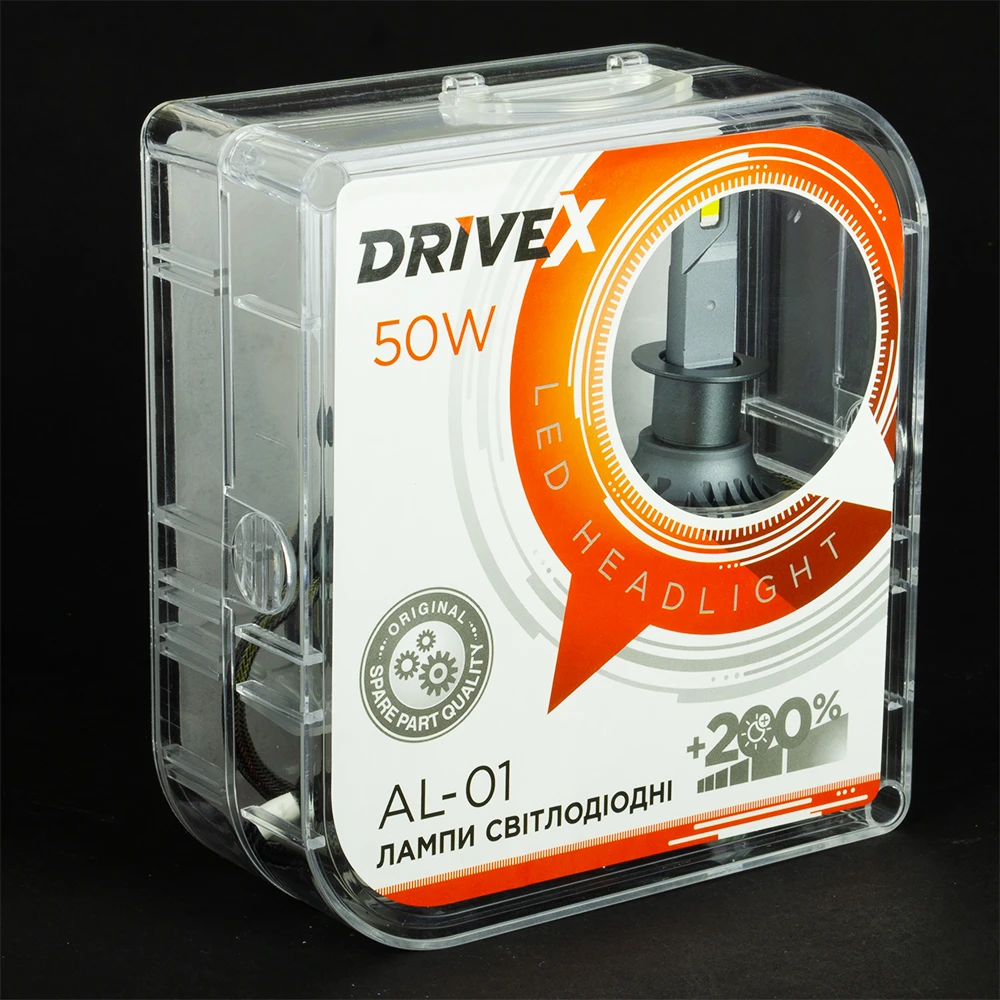 LED лампи автомобільні DriveX AL-01 HB4(9006) 5000K LED 50W CAN 12В