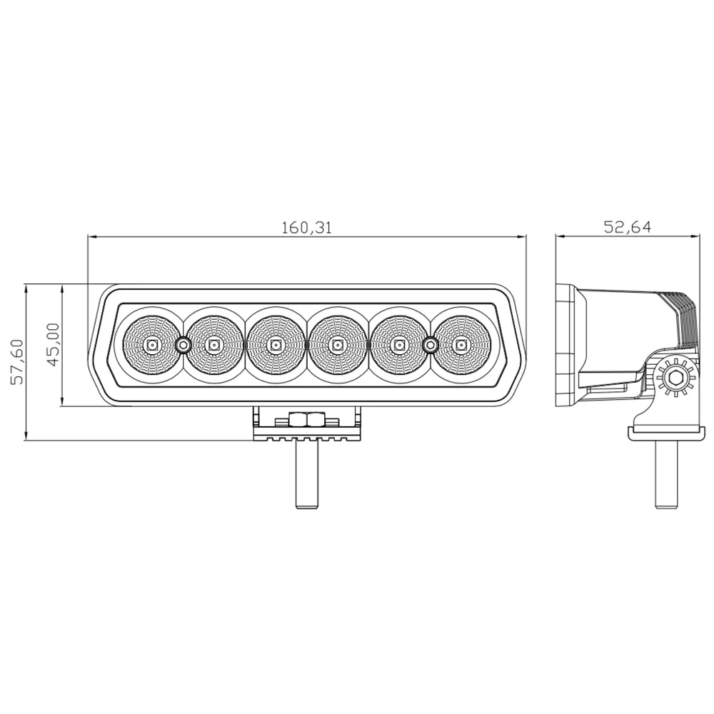 Фара додаткового світла DriveX WL DRL-105 DLX 6-30W OSR SP 16 cm