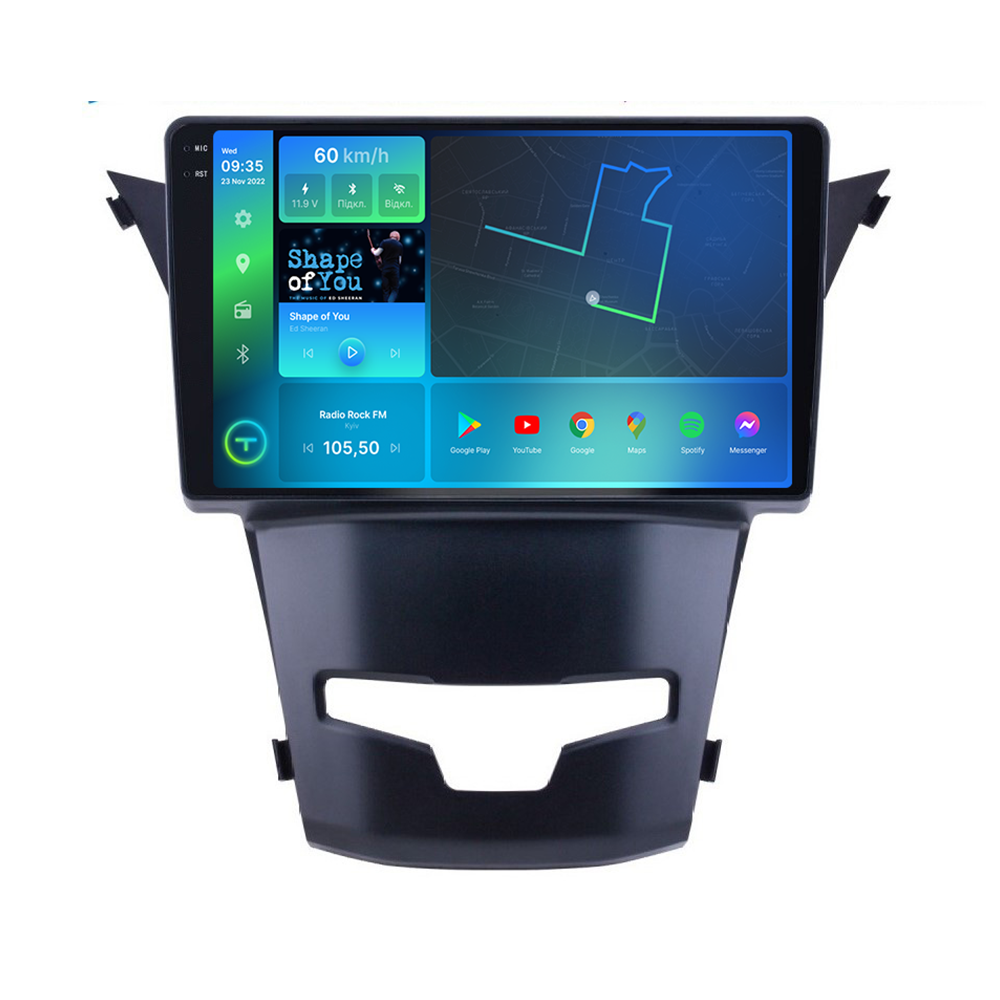 Штатна магнітола Torssen 2K SsangYong Korando 3/Action 2 13-17 F98256 4G Carplay DSP