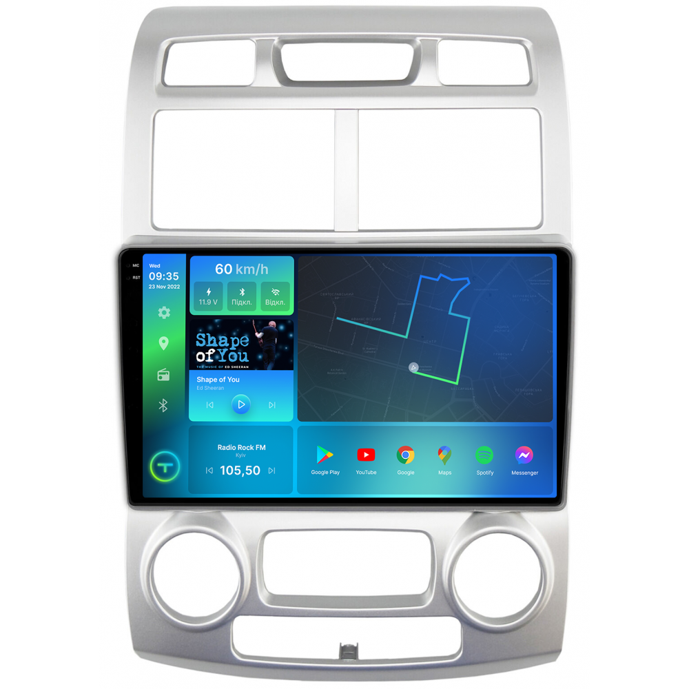 Штатна магнітола 2K Torssen Kia Sportage 2 05-09 climate Європа F9432 4G Carplay DSP