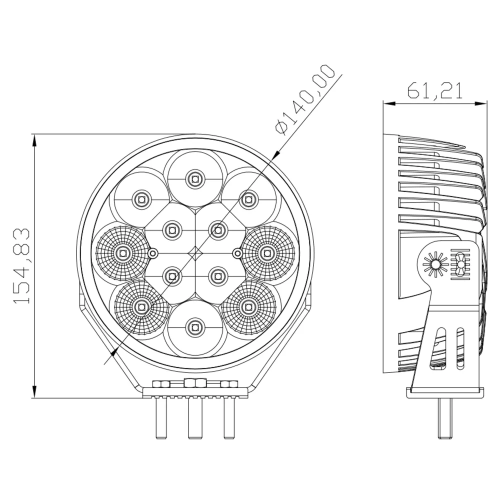 Фара додаткового світла DriveX WL R-112 DLX 5.5" COMBO 12L-60W OSR