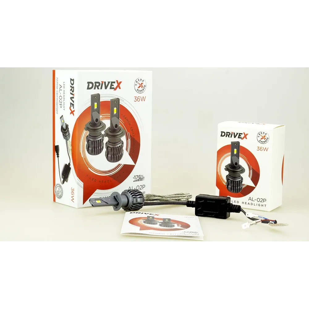 LED лампи автомобільні DriveX AL-02P H1 5000K LED 36W 12В
