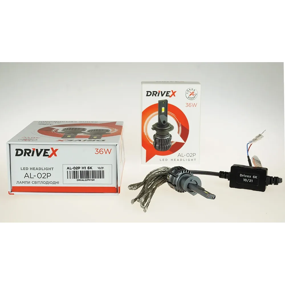 LED лампи автомобільні DriveX AL-02P H1 5000K LED 36W 12В