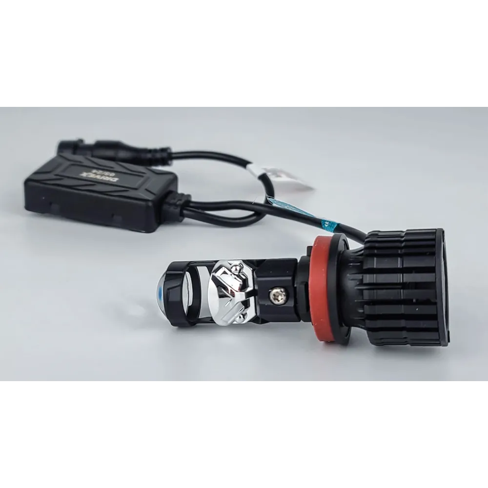 LED лампи автомобільні з лінзою DriveX LE-07 H11 6000K 55W 9-32V к-т.
