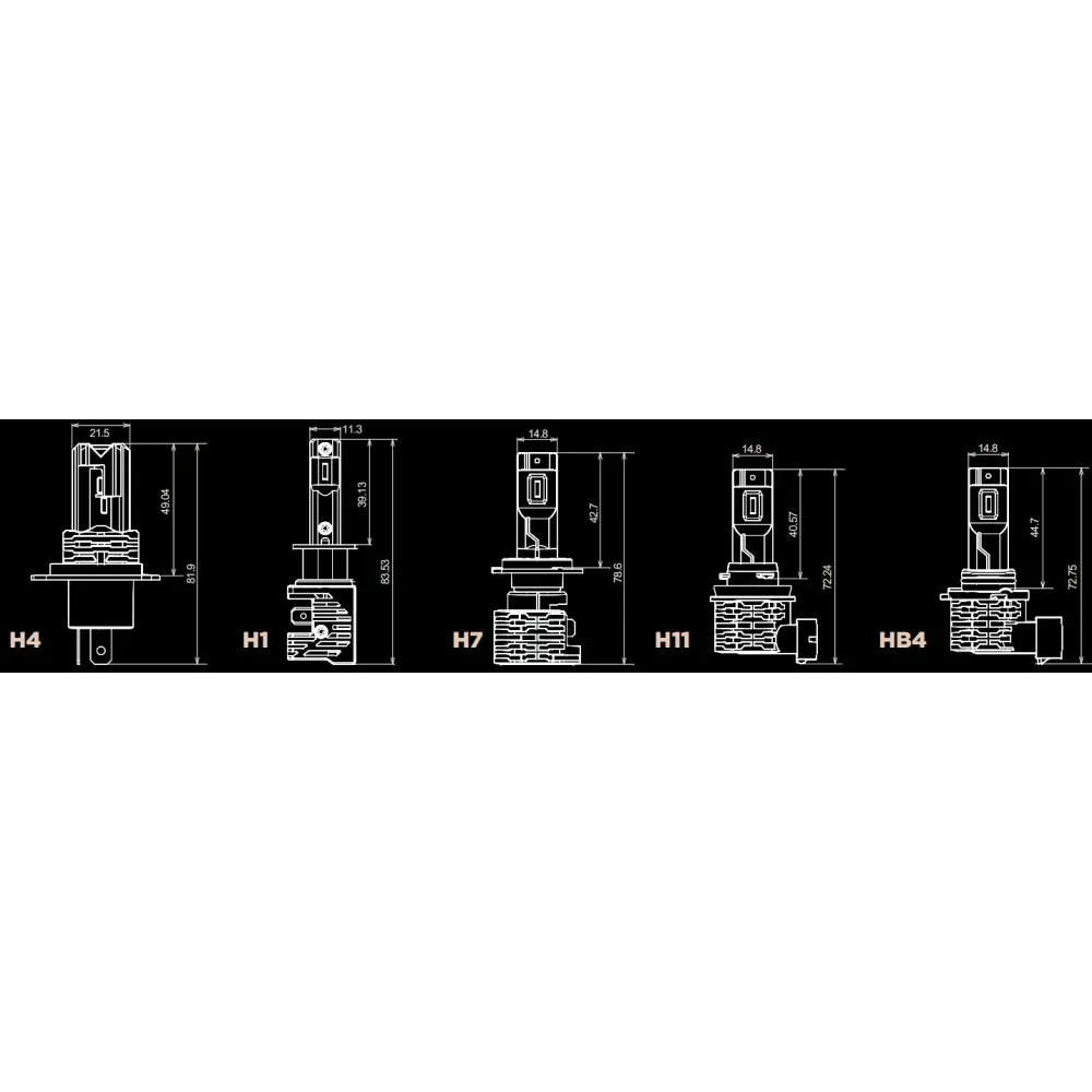 LED лампи автомобільні DriveX PA-01P H3 5000K LED 12W 9-32V