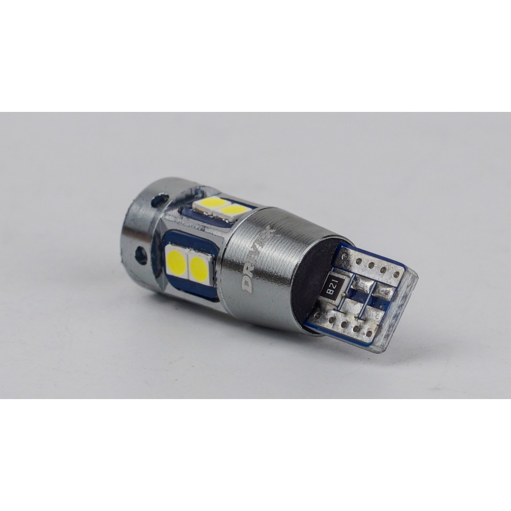 Лед лампи в габаритні вогні підсвітку номера та в салон DriveX T10-236 12-28V 2.2W 170Lm W5W base-10mm