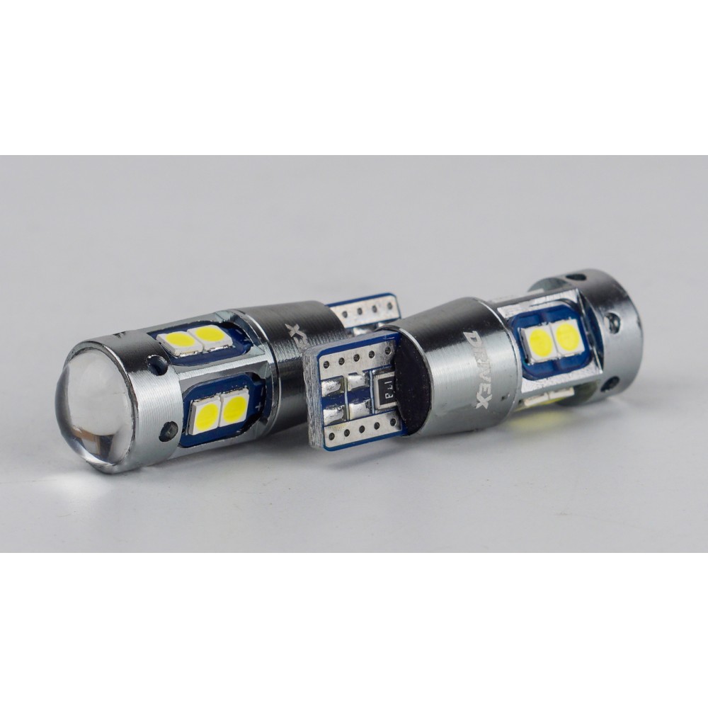 Лед лампи в габаритні вогні підсвітку номера та в салон DriveX T10-236 12-28V 2.2W 170Lm W5W base-10mm