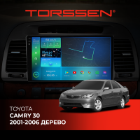 Штатная магнитола Torssen 2K Toyota Camry 30 01-06 дерево FL9 4+64Gb 4G Carplay DSP