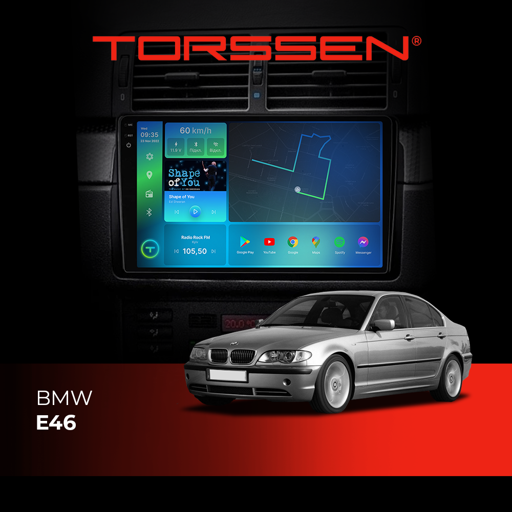 Штатная магнитола Torssen 2K BMW e46 F9432 4G Carplay DSP