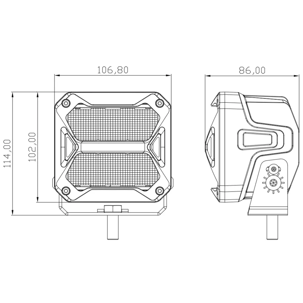 Фара додаткового світла DriveX WL SQ-112 DLX 4" SP+DRL 6L-30W OSR