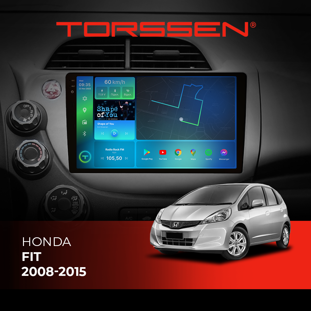 Штатная магнитола Torssen 2K Honda Fit 2008-2015 F9432 4G Carplay DSP