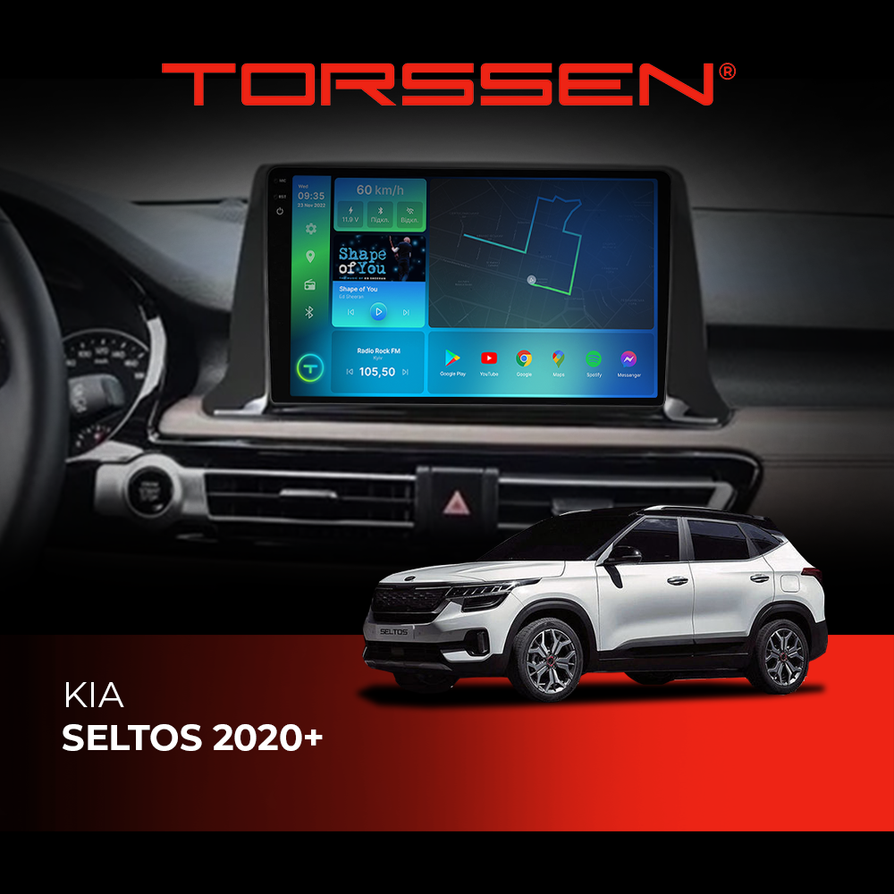 Штатна магнітола Torssen 2K Kia Seltos 2020+ F9432 4G Carplay DSP
